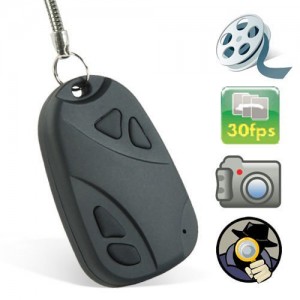 Car alarm remote hidden video camera