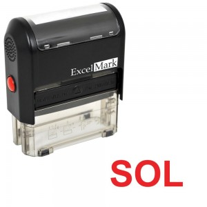 SOL self-inking rubber stamp