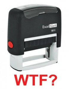 WTF? Self-Inking Rubber Stamp