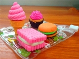 Ice Cream and Cake Erasers